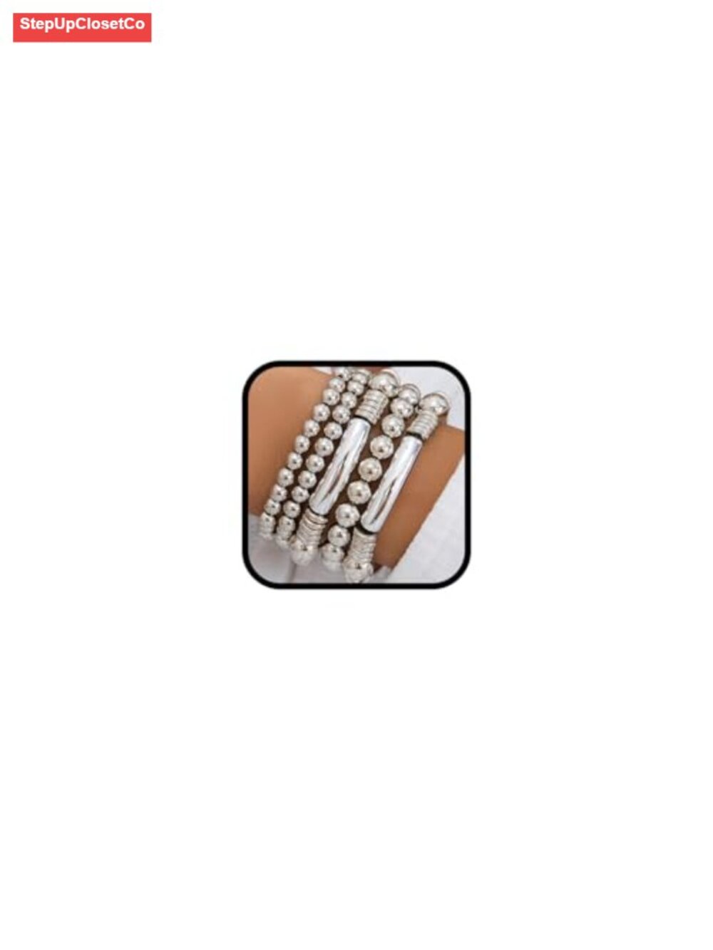 Chunky Beaded Stretch Bracelets for Women